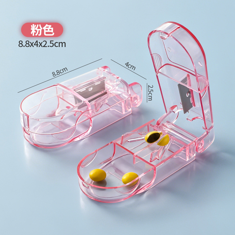 Transparent fuchsia pillbox