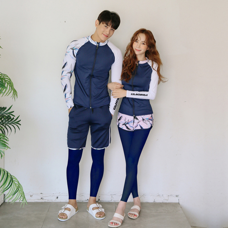 Wholesale Women's Diving Suit Long-Sleeved Long-Pants Two-Piece Sun-Protective Quick-Dry Snorkeling Suit Surfing Swimsuit Set Women's Swimwear