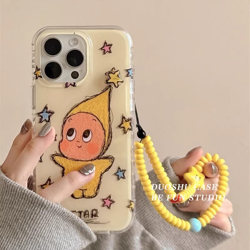 Suitable for Apple 17Promax Mobile Phone Case 16Pro Cute Iphone14 Double Layer 13 Star Minion 11 New Suitable for Apple 17Promax Mobile Phone Case 16Pro Cute Iphone14 Double Layer 13 Star Minion 11 New