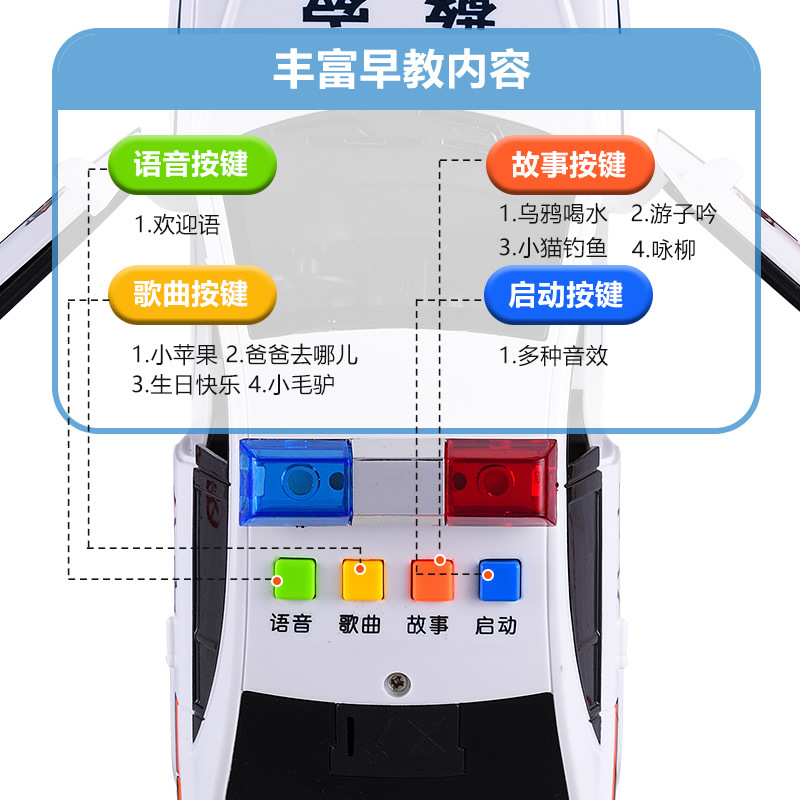 Policía coche de policía coche de juguete coche de policía 110 niño Policía de juguete de sonido y luz modelo de coche inercial entrega al por mayor envío gratuito