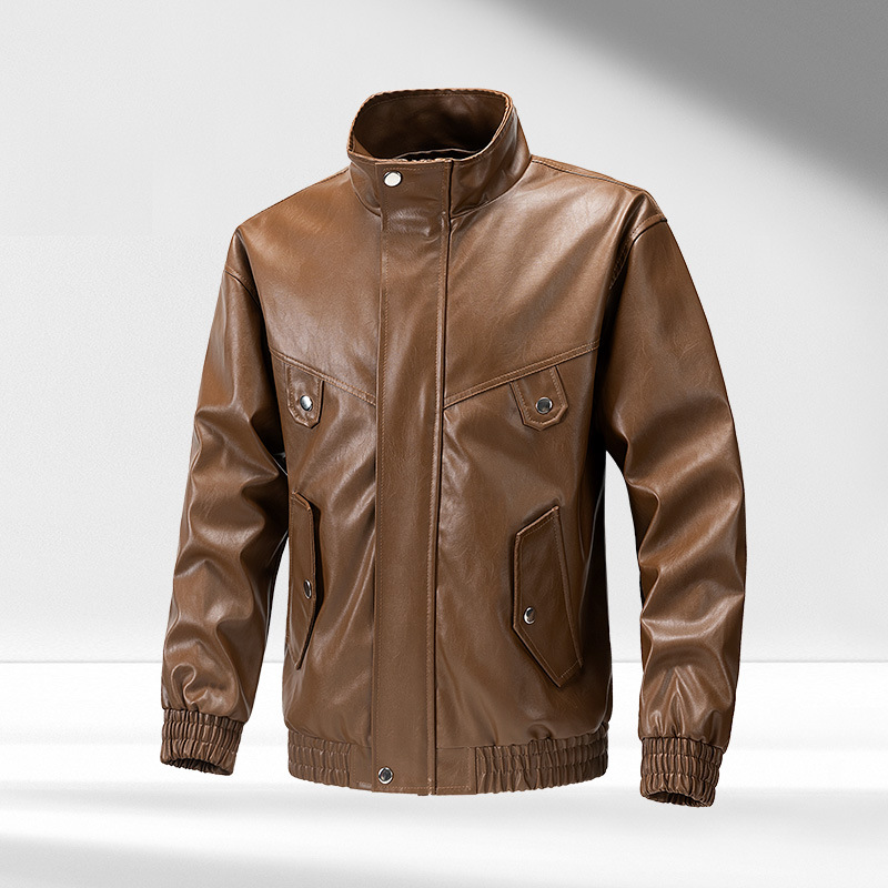 2024 chaqueta de cuero de moda para hombres nueva chaqueta de cuero joven guapo estilo coreano delgada locomotora chaqueta de tamaño grande para hombres