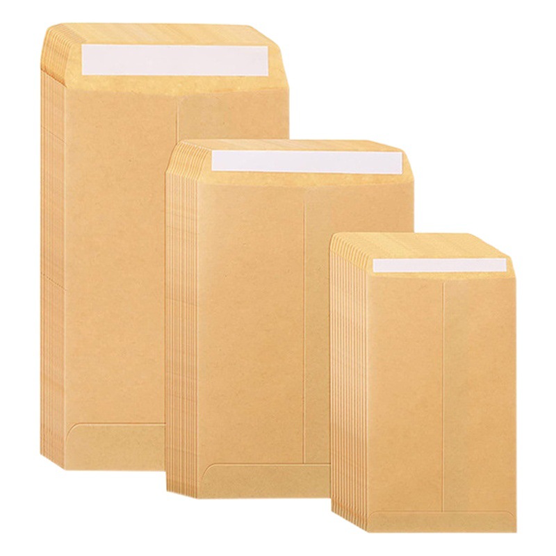 Sobre de papel kraft Extra grande para exportación, papel de liberación de pegamento para saliva de Amazon, sobre de semilla amarilla autoadhesivo, personalización de bolsas