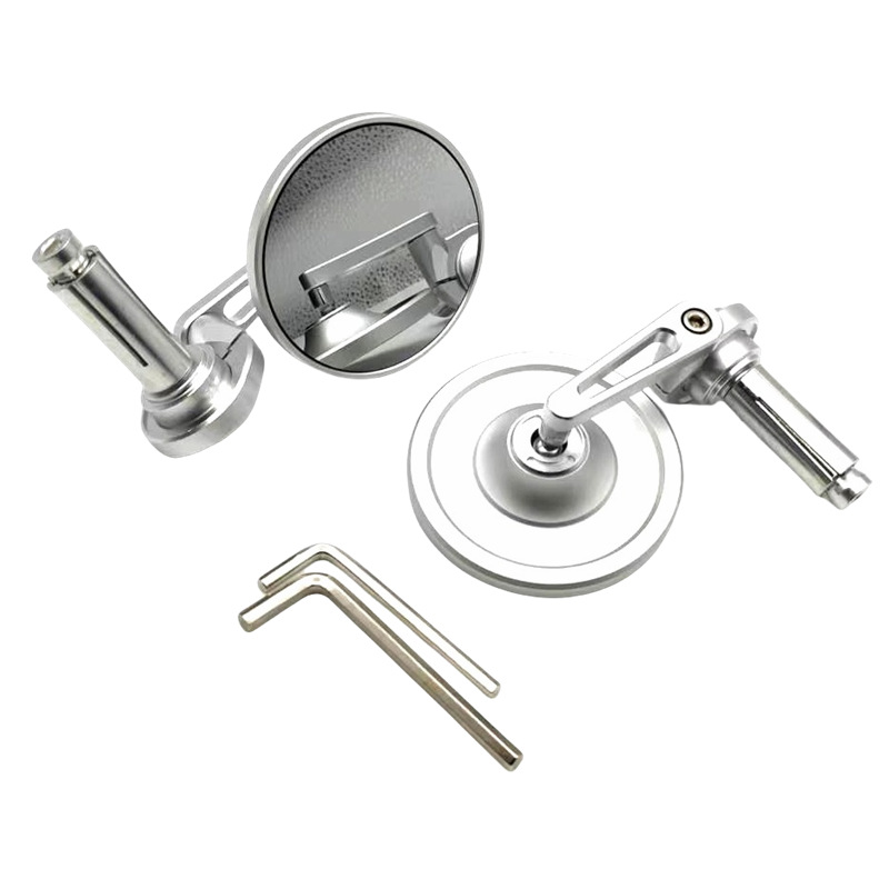 Motuoche – Motorcycle rearview mirror Handlebar Mirror Electric - silver-white-glass