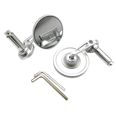 Motorcycle rearview mirror Mirror Electric Scooter Handlebar - 6023-silver-white-glass