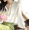 Silk shirt, silky spring flashlight, french style