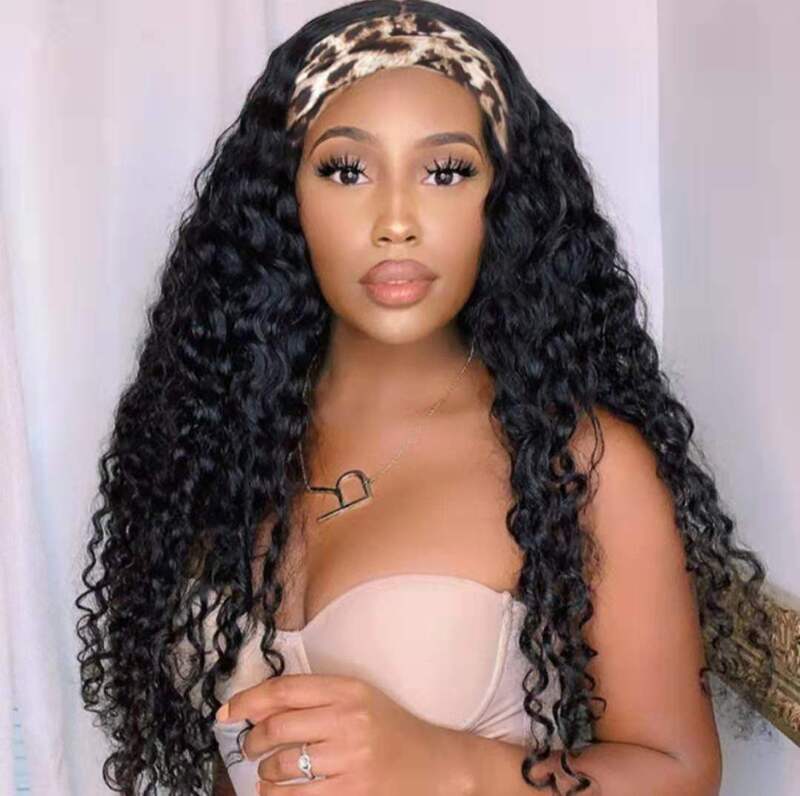 Amazon Cross-border European and American Fashion Wig Africa Hot Hair Band Small Roll Tube Explosive Head Long Curly Hair Cover