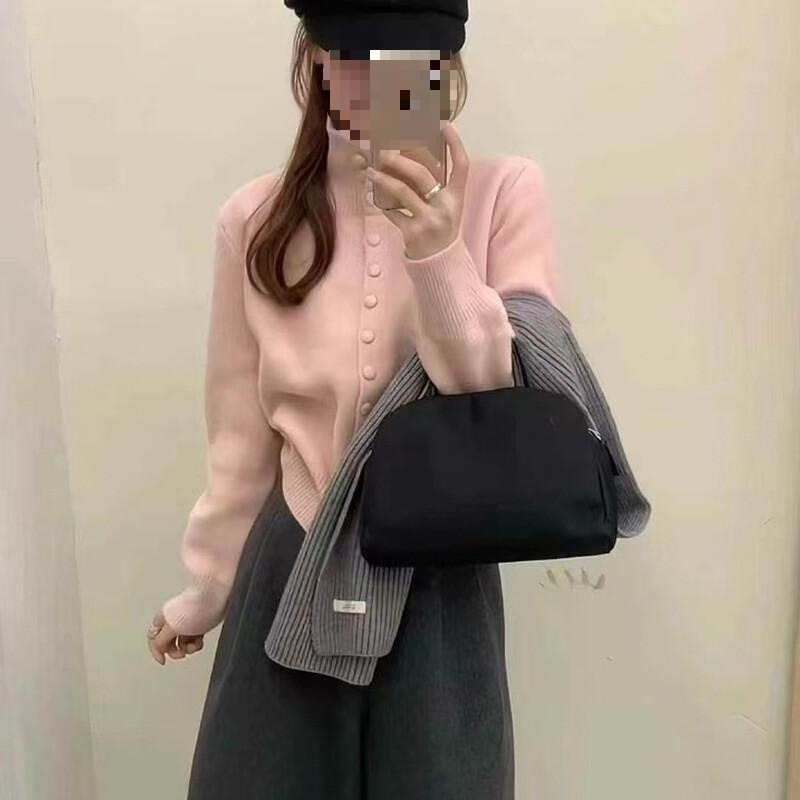 秋冬韩系chic别致休闲通勤款显瘦设计感小香风针织毛衣|undefined