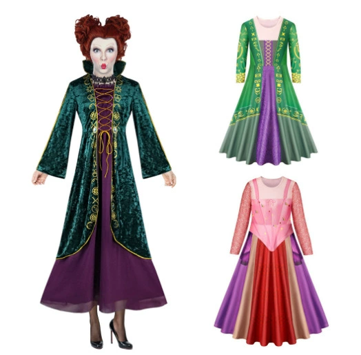 Ведьма Также Crazy 2cos костюм средневековый Хэллоуин ребенок косплей костюм платье принцессы