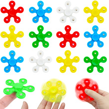 跨境五珠手指陀螺 梅花5珠指尖陀螺五叶轴承五角钢珠螺旋指间玩具