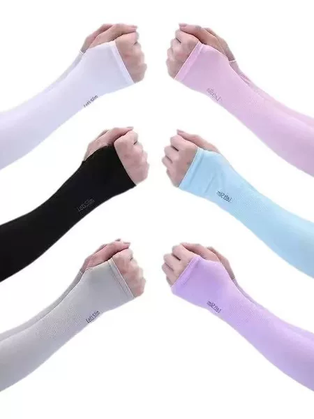 Sun protection arm sleeves, thickened and extended, UV protection, breathable, non-pilling, ice sleeve