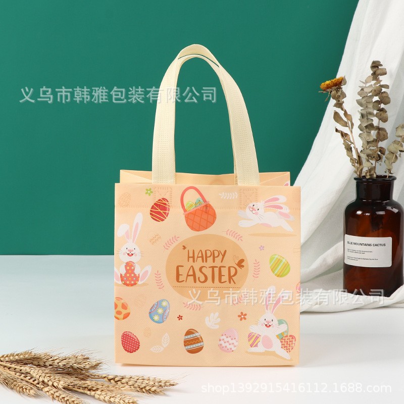 Transfronterizo en stock Bolsa de regalo de Pascua Bolso de dibujos animados no tejido Bolso de decoración de fiesta tridimensional grande traje