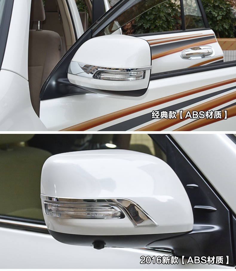 Dedicated to 08-20 Toyota Land Cruiser Rearview Mirror Cover LC200 Rear Mirror Trim Bright Strip Modification