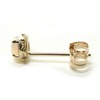 Japanese fresh golden sophisticated small earrings, light luxury style, 14 carat white gold, silver 925 sample