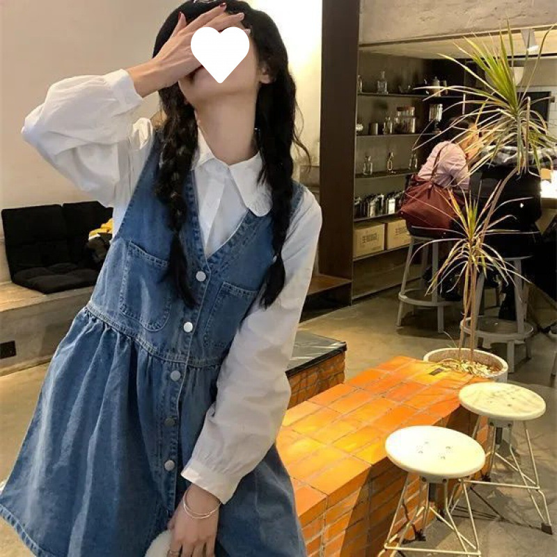 Autumn denim summer dress