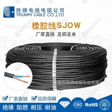 勝牌SJOW-16/18AWG2芯3芯橡膠護套線 LED燈飾、戶外路燈連接線