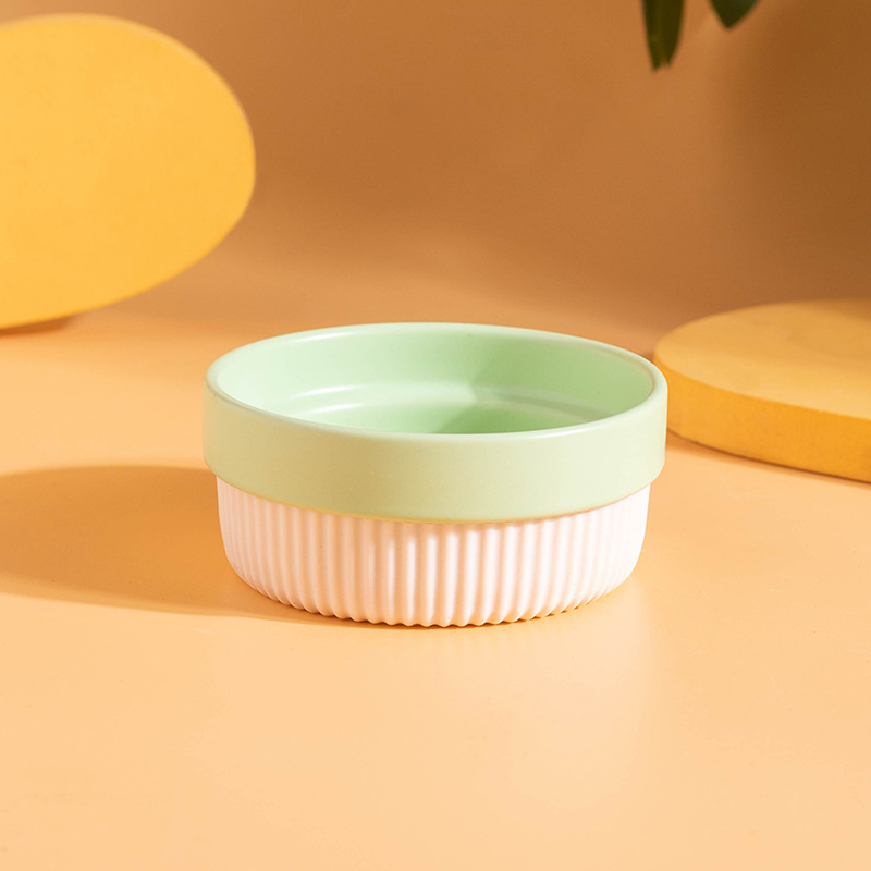 Tazón de cerámica para gatos, tazón de comida para gatos, tazón de comida para perros, tazón de arroz para gatos, tazón de agua de gran calibre, tazón antideslizante, artículos para mascotas a prueba de volcar