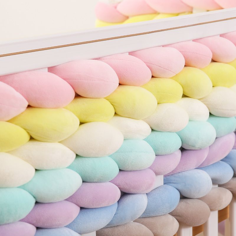 Cama de bebé ins cama de torsión perimeter tira de protección trenzada bebé cama de empalme para niños protector de tela trenzada para recién nacidos