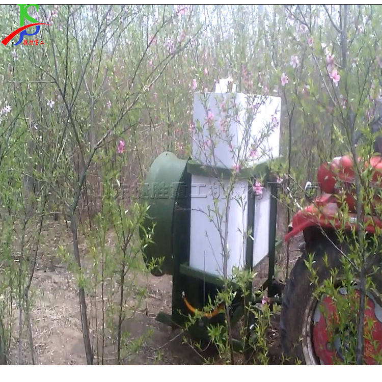 máquina de dispersión de niebla en forma de ventilador impulsada por tractor, máquina de pulverización en forma de ventilador para huerto de huerto, pulverización de aire suspendida