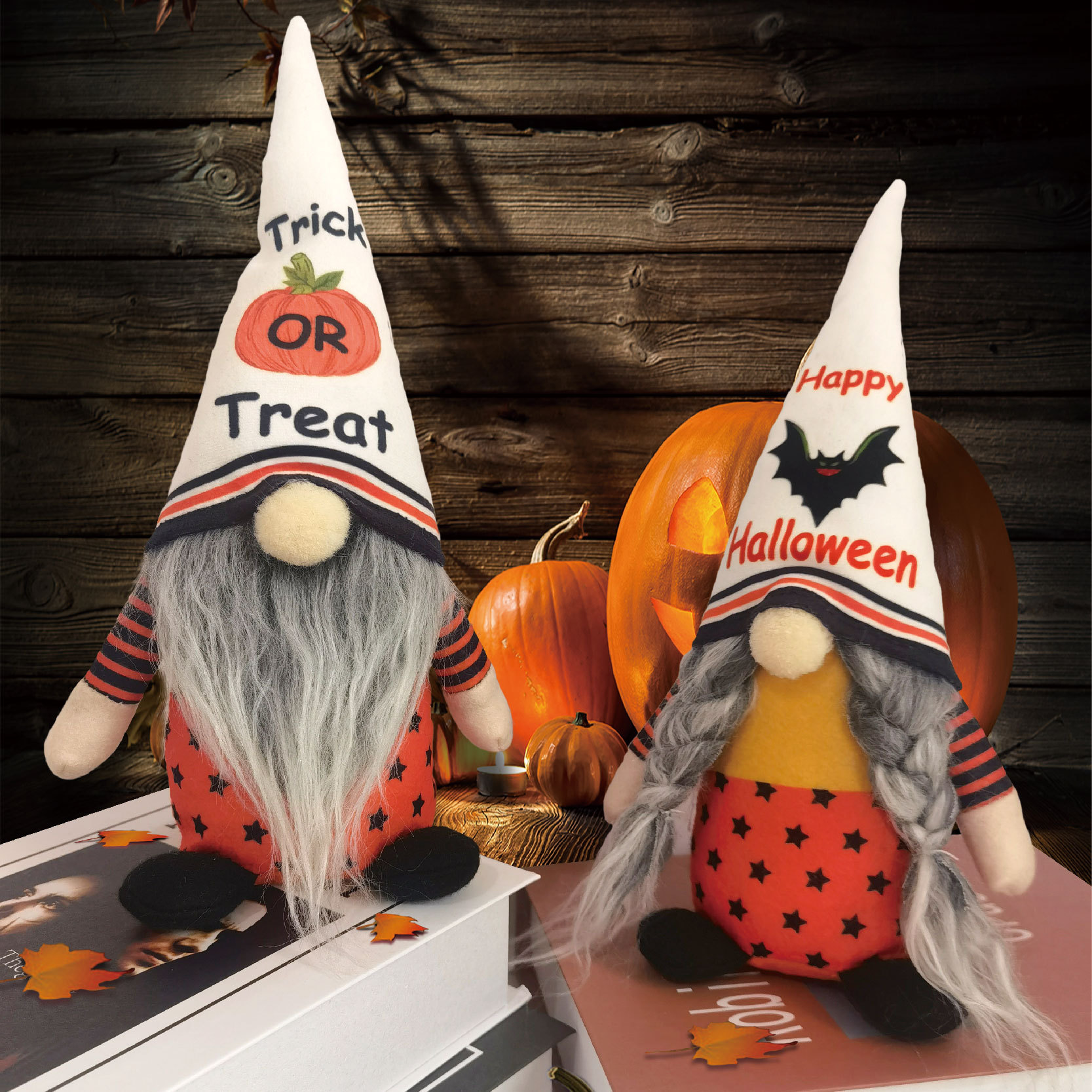 New Halloween decoration supplies American faceless pumpkin bat doll party decoration item wholesale
