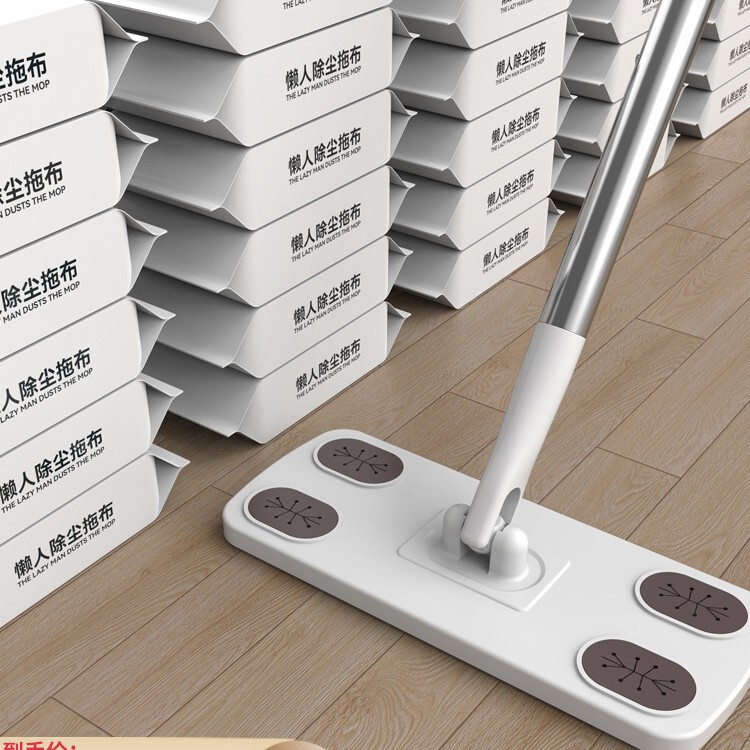 Electrostatic Dust Removal Mop Disposable Mop Hand-Free Flat Household Floor Mopping Dry and Wet Paper Towel Vacuum Cleaner