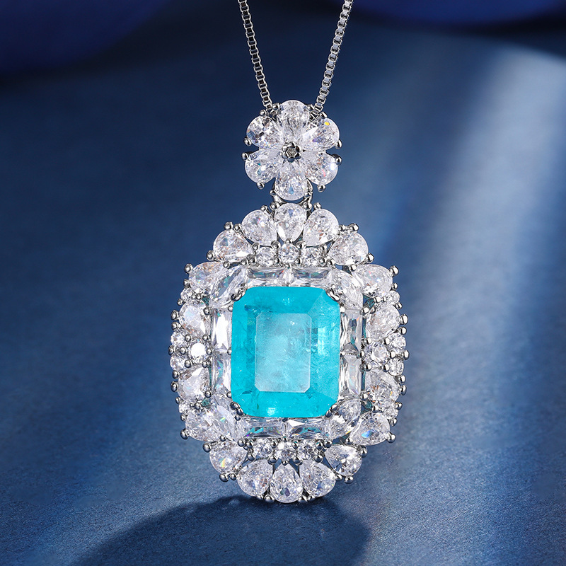 Zhuang Sheng joyas nuevo fondo de cobre chapado en oro de simulación de color tesoro estilo simple luz traje de lujo hembra piedra principal 12*10