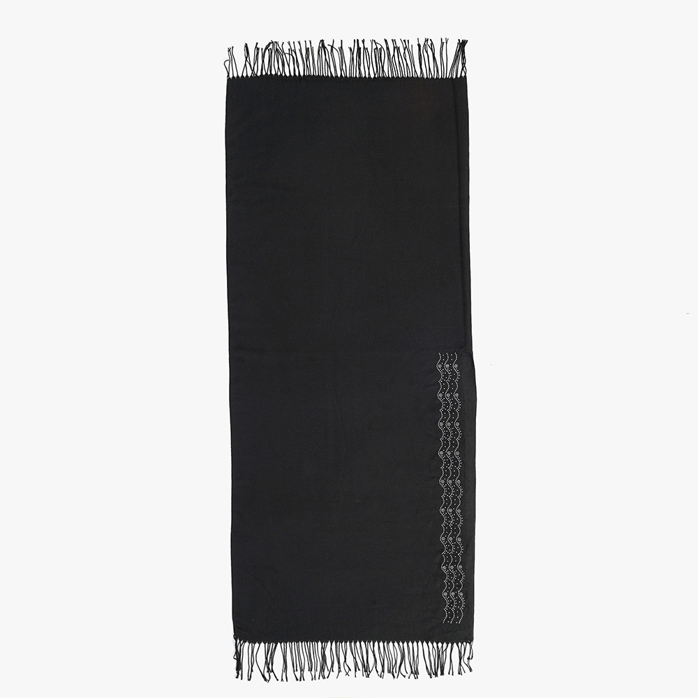 Cachemira-como chal negro chal bufanda decorativa simple Cabo cálido chal Otoño e Invierno
