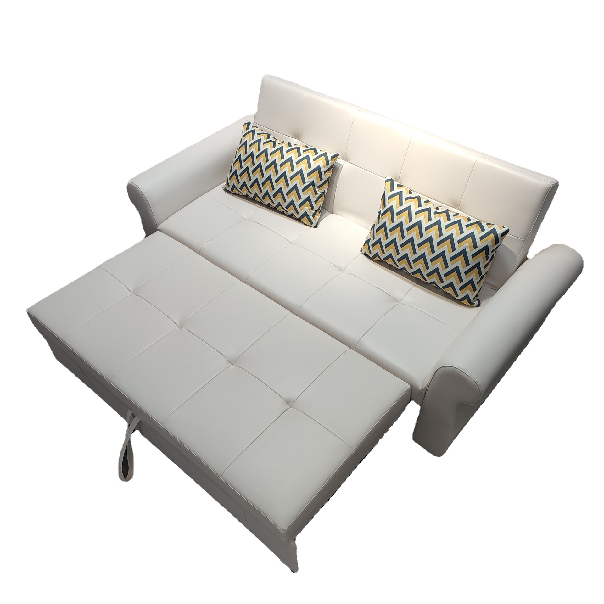Art de cuero multifuncional moderno simple sofá cama plegable en la sala de estar dormitorio 1 apartamento pequeño tipo de casa peinado