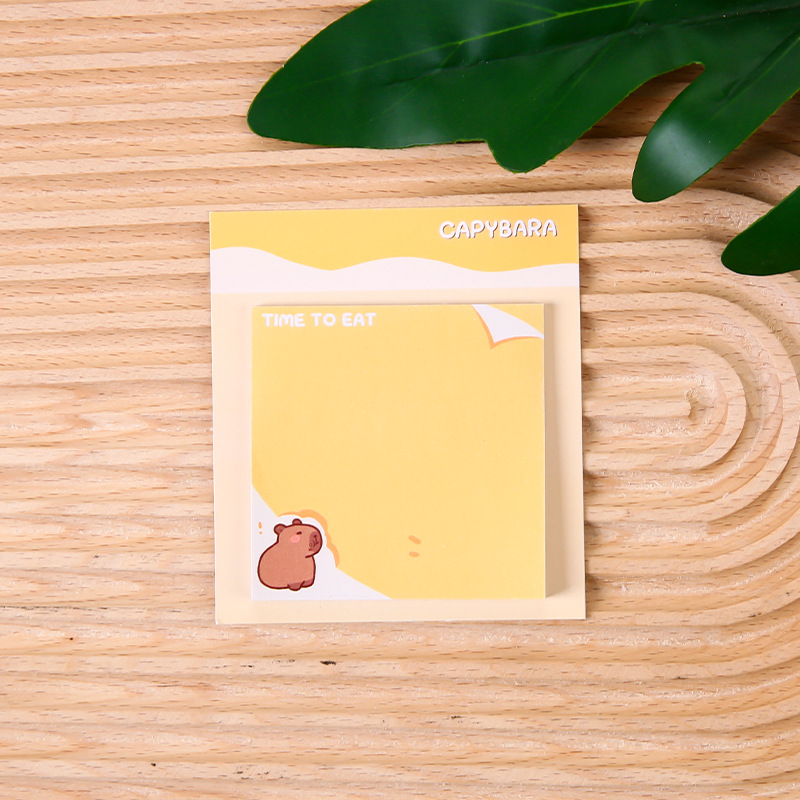 Capibala estudiantes adorables pegatinas de notas de alto valor facial pegatinas se pueden desgarrar con pegatinas adhesivas para uso de oficina