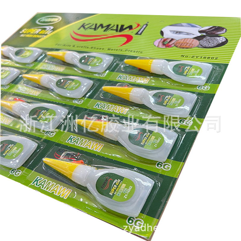 外贸优选强力胶5ML粘金属橡胶多功能瞬间胶南美热销502胶水