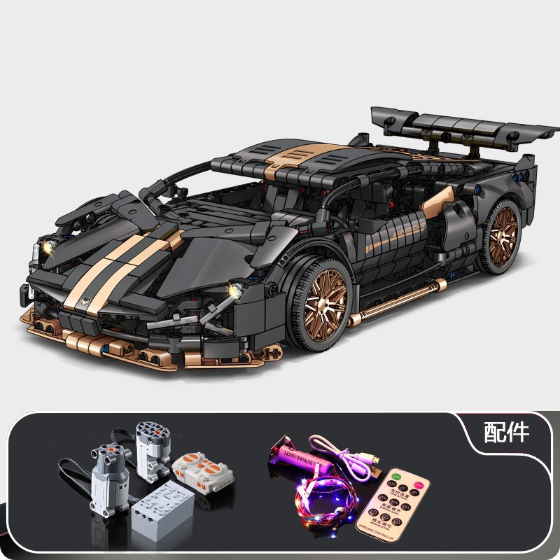 Compatible con partículas pequeñas Cybor Lamborgh Porsche coche deportivo control remoto China bloques de construcción juguetes para niños ensamblaje coche de carreras chico