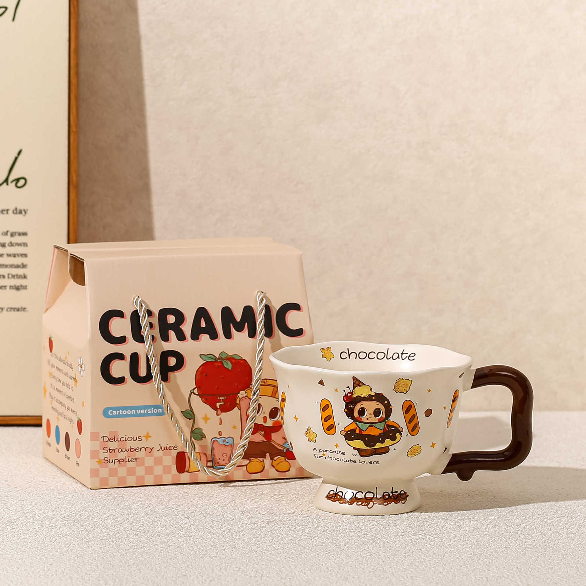 Cute Pippo tazas de agua para niños tazas de verano para niños tazas de cerámica domésticas tazas de café de desayuno de oficina image 13