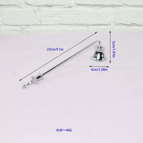 Silver wind chime cover with long handle