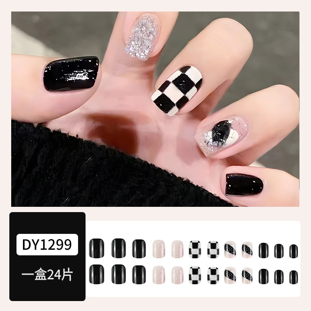 Promoción de pérdida dulce Cool nail patch simple parche de uñas falsas productos terminados al por mayor ventas domésticas de desgaste de uñas
