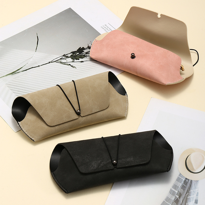 新款挂绳东大门墨镜太阳镜皮盒软包时尚便携眼镜盒可印字厂家批发