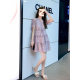 Summer 2025 New Style Small High-end dress Women's Elegant Waist Chiffon Tea Break Floral Skirt Design Sense