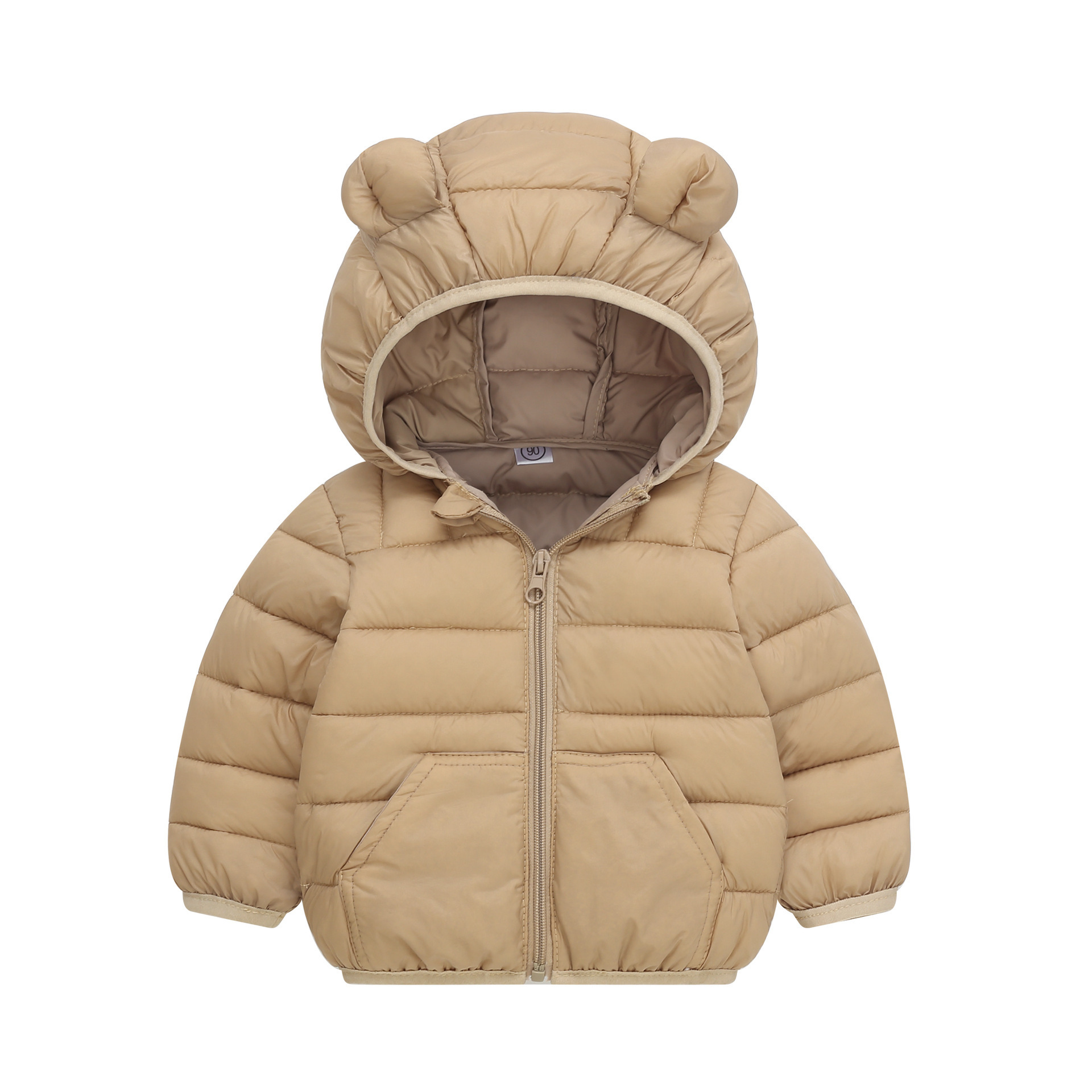 Comercio exterior 2025 otoño y invierno nuevo dibujos animados ropa de algodón de pluma para niños, niñas y niñas, ropa de algodón para niños pequeños y medianos, bebé corto