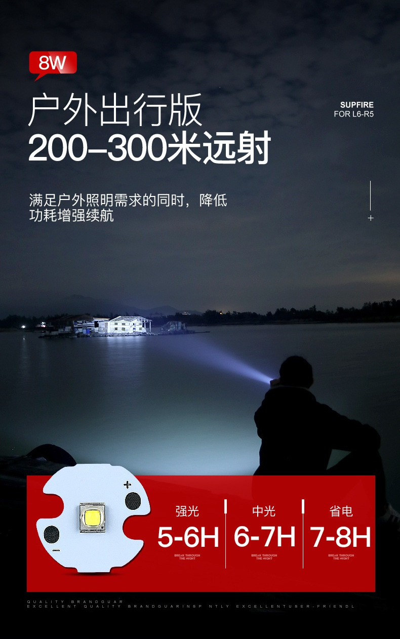 强光手电筒长续航