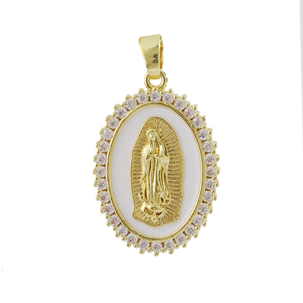 3g Weight Pendant Jewelry Making Type 14*26mm Jewelry Making Size Gold Plated Plating Material Zircon Inlay Material DIY Jewelry Accessories Classification 1 Piece Quantity Copper Material Human, Cross, Virgin Mary Pattern Inlay Design Vintage Style, Religion, Simple Style Style 1 Piece 14*26mm Copper Zircon Gold Plated Human Cross Virgin Mary Pendant 5