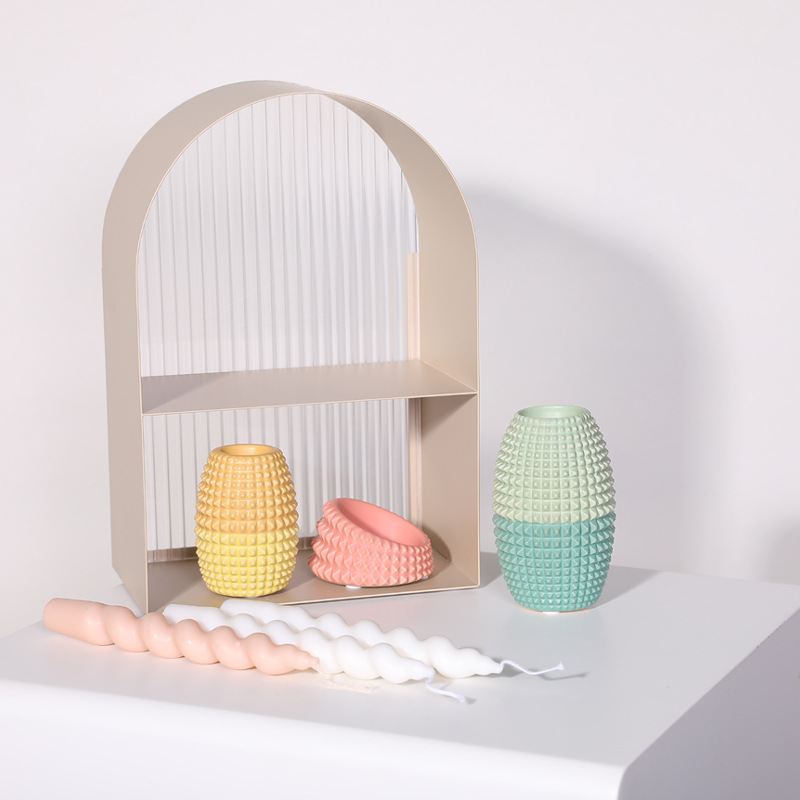 Nordic ins simple candelabro de cerámica decoración del hogar cena con velas apoyos romántico soporte de la vela decoración de la Mesa