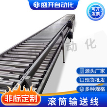 滚筒输送线物流快递产品分拣装车卸货传输机车间无动力线输送带