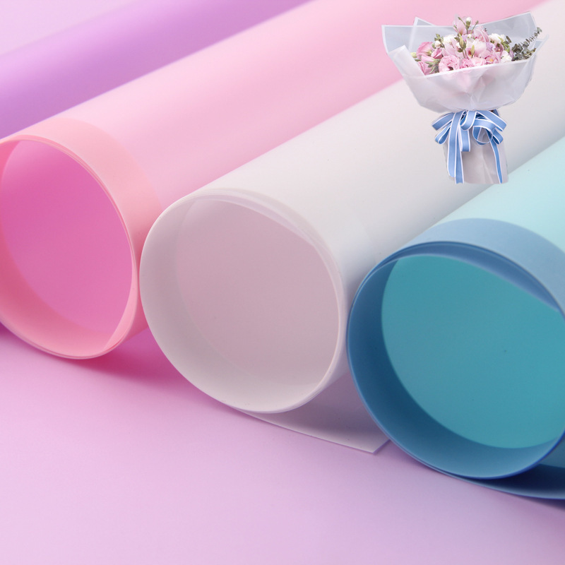 半透明边框包花纸 晨雾柔光魔边雾面纸 厂家批发花店鲜花包装材料