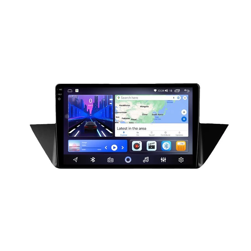 Подходит для BMW X1 2010-2015, автомобильный CarPlay Android с крупным экраном, GPS-навигатор all-in-one