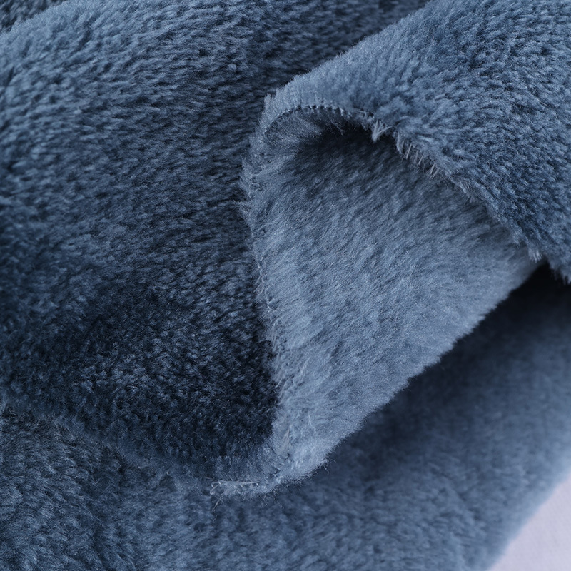 Flannel Double-Sided 280g Autumn and Winter Flannel Knitted Flannel Pajamas and Home Wear Fabric Available in Stock