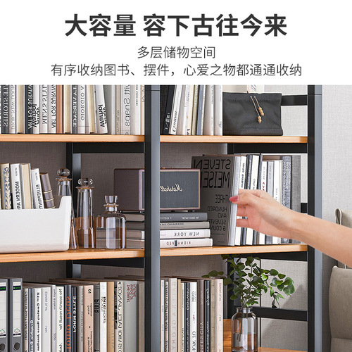 Bookshelf rack floor-standing simple living room storage rack iron room storage rack office display rack bookcase