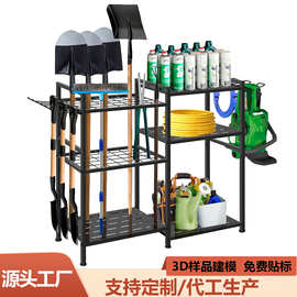 含税跨境花园工具架亚马逊车库庭院农具储物架置物架园林收纳车