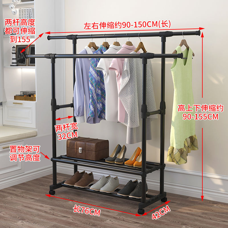 바퀴가 달린 검정색 평행 막대 (업그레이드됨)