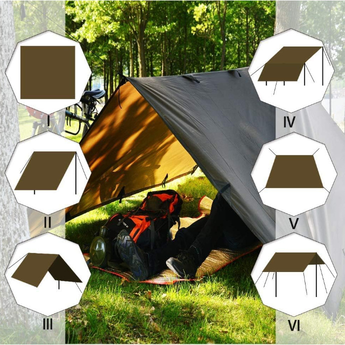 (Cross-border trading), travel handheld waterproof windproof canopy for camping, simple tent 3