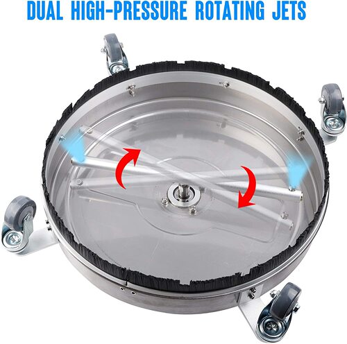 Wholesale cleaning machine high pressure stainless steel floor scrubber 16.5 inch surface cleaner 4 wheel scrubber 4000psi