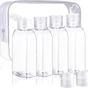 Cross-Border 100ml Travel Dispensing Bottle Squeeze Bottle Travel Storage Bag for Shampoo Conditioner Cosmetic Bottle