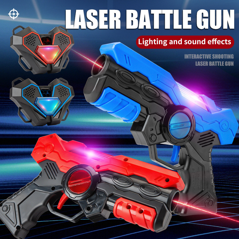Laser induction battle gun sound and light toy gun children's parent-child interaction infrared induction battle toy gun cross-border